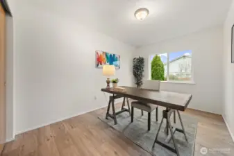 This versatile main-level room offers a quiet retreat ideal for a home office, or 5th bedroom. A generous window and simple layout allow easy customization to fit your needs.