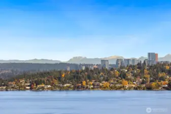 Expansive view of Lake Washington and Bellevue