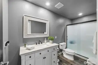 3/4 bathroom on main floor.