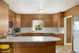 Kitchen off of the Dining room & Laundry