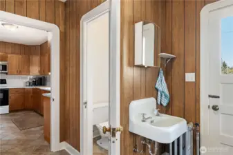 View into Kitchen & 1/2 bath