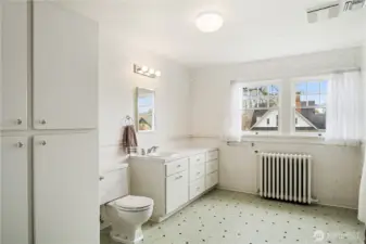 Tiled Full Bathroom on the 2nd Floor