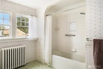 Tiled Full Bathroom on the 2nd Floor