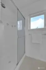 Shower and toilet