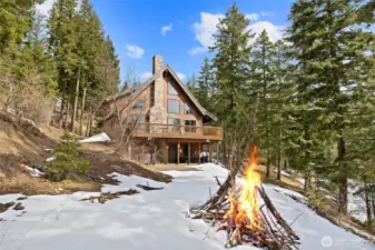 Spend some time outside! You'll enjoy the firepit here & some fun horseshoes too.
