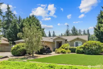 Mature beautifully maintained landscaping with drip irrigation already in place and TURF yard makes your lawn upkeep to a minimum.