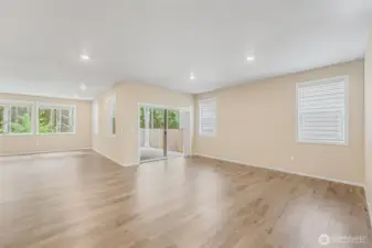 Desirable open concept living.