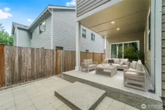 Extending living outdoors on your covered patio.