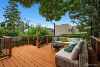 Large refinished deck.