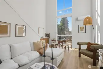 Spacious Open-Concept Living Room
