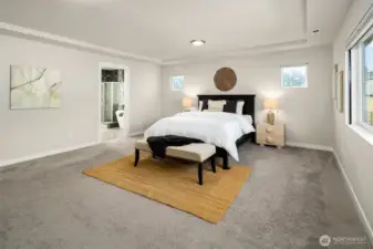 BR1 (Primary BR): You'll love this spacious bedroom (16'6" x 19'3" in size)! It will easily accommodate a king-size bed with room leftover for dressers and/or armchairs.