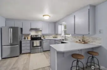 Kithchen virtually staged