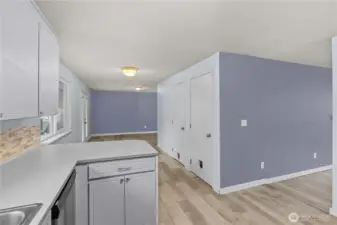 looking from kitchen into dinning or bonus space