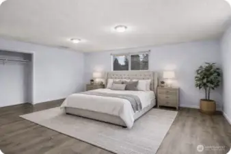 Bedroom using bonus room - Virtually staged