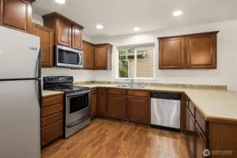 Open Concept Kitchen with lots of Storage and Counter Space