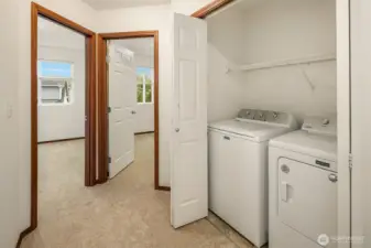 Laundry Right outside all Upstairs Bedrooms