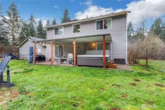 Backyard covered patio
