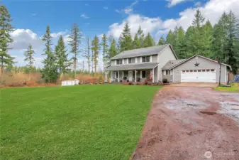 Spacious 2776' sq ft 2 story on shy 5 acres. Yard digitally enhanced