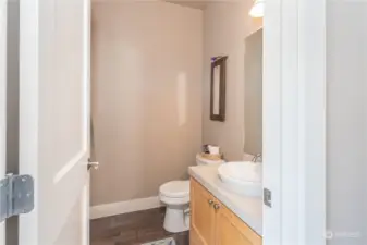 Half bath by the front entryway.