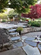 Terraced back yard to enjoy.