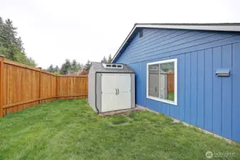 The larger 8' x 10' shed is cleaned out and ready for your supplies!  The 4' x 6' shed is located directly behind this one.