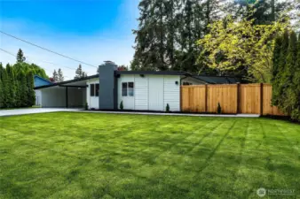 All new front yard landscaping with new fully fenced yard