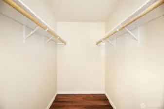 Walk in closet in primary bedroom