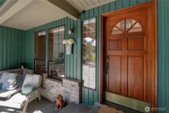 Private Covered Front Porch Offers Peace & Quiet While Watching Nature, Our Seasonal Hummingbirds & Enjoying The Territorial Views-Love The Neighborhood!