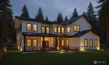 Renderings of future home on 5 acres in Ferndale