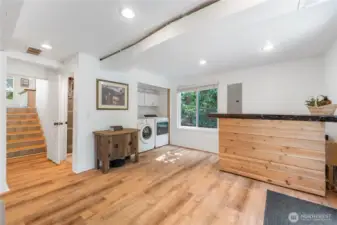 Lower level offers lots of footage for living and entertaining space