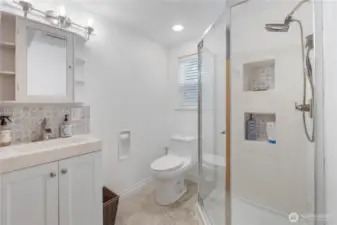 3/4 bath on lower level