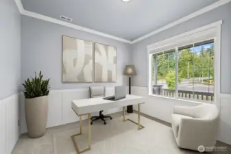 Main floor office - virtually staged