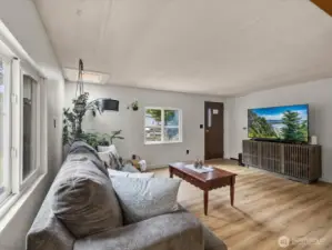 Spacious, light filled living room.
