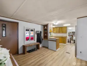 Extra large entry is a great flex space.