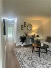 living room and hallway