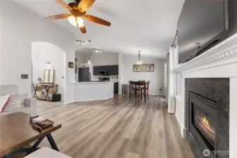 living room is open for easy entertaining