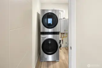Hi end washer/dryer and tankless system on 3rd floor.