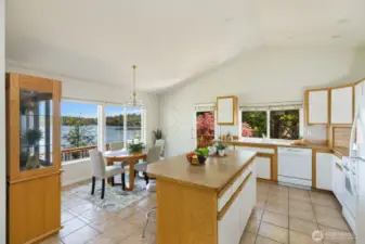 Plenty of space to prepare meals, entertain and take in the serene lake views!