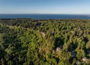 Aerial View of the Bluffs and Ediz Hook