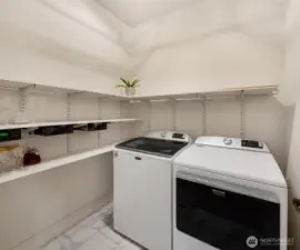 Designated laundry and extra storage