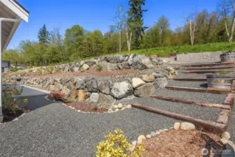 Sitting or bonfire area with more views of the Olympics