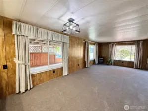 Close up of the dining area.