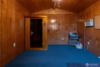 Inside Detached Studio, Used as Workout Room. Sauna Stays!