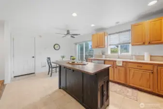 Kitchen with small eating area
