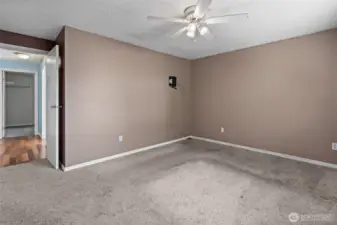 Spacious primary bedroom.