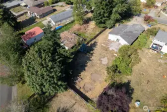 This large backyard is ready for your landscaping vision.
