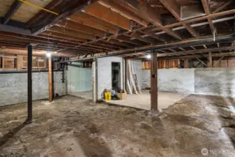 Nearly 8' ceilings make this space great for storage or could be easily finished off for extra living space