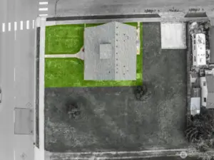 Boundary line adjustment. The lot coverage is only what is seen in green
