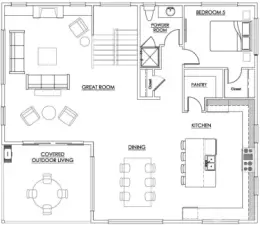 Main level floor plan.