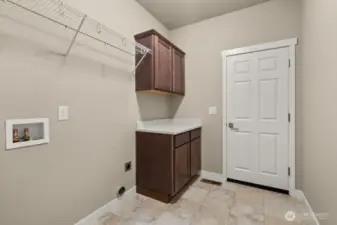Laundry room and pass through to garage